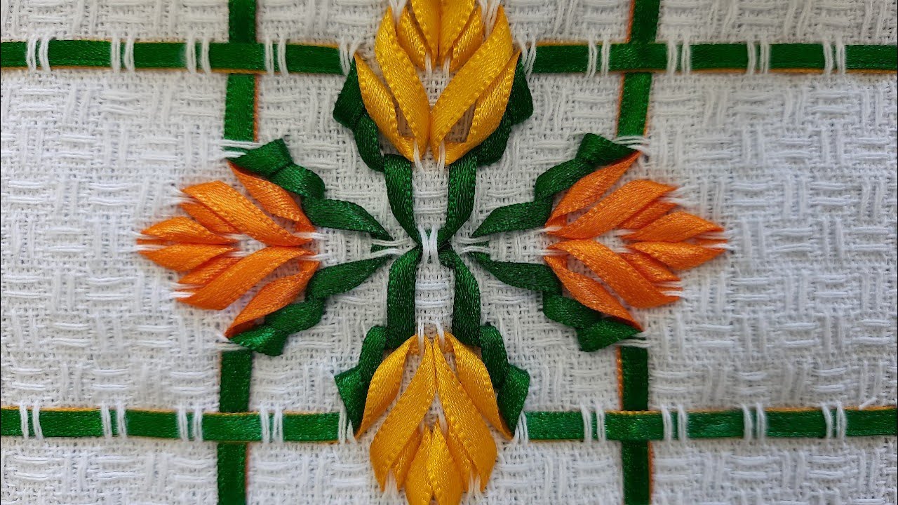 253_ como bordar Flores em vagonite