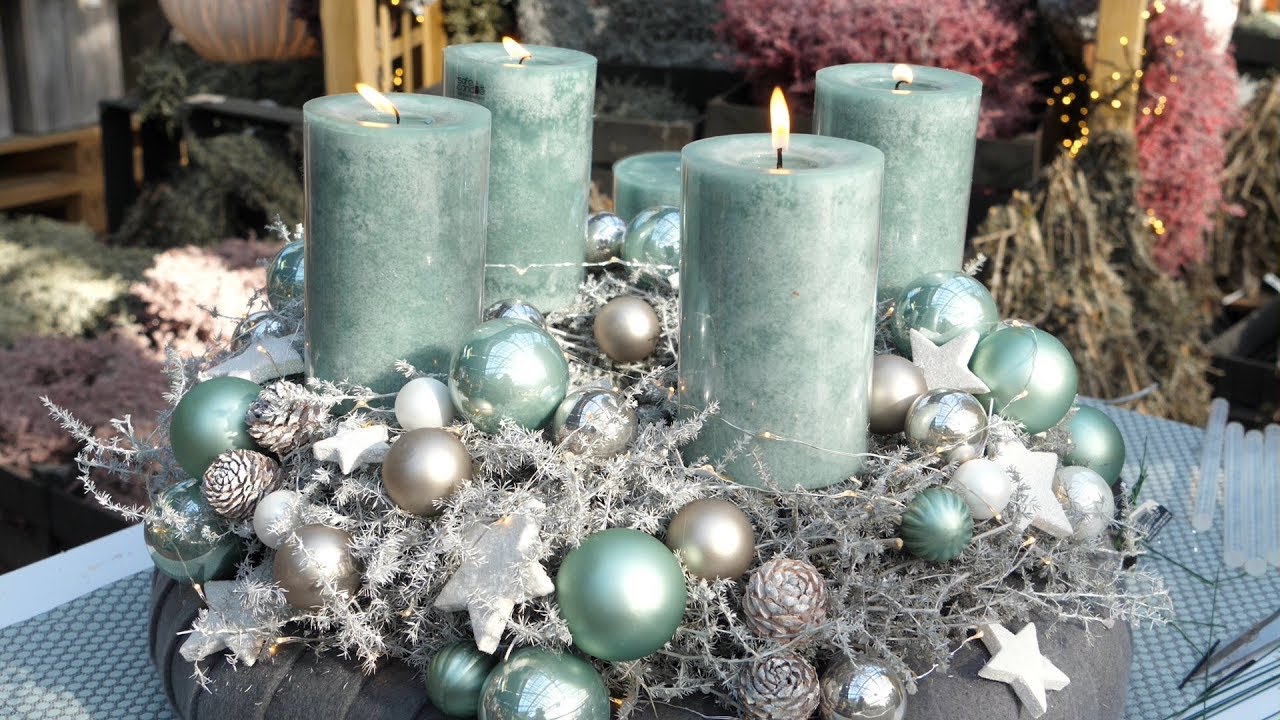 DIY Anleitung - Adventskranz aus Naturmaterialien - Asparagus - und Filz, Gartencenter Mencke