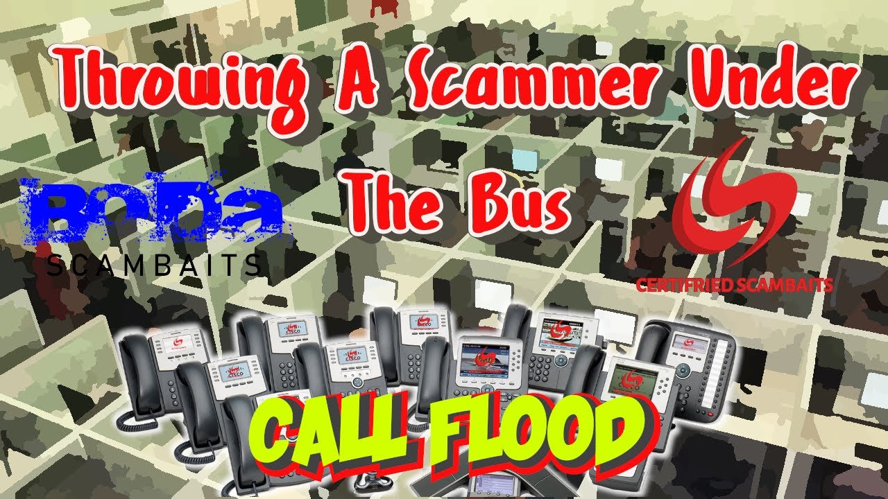 #scambaiting #prankcalls Throwing Scammer Under Bus And Call Flooding
