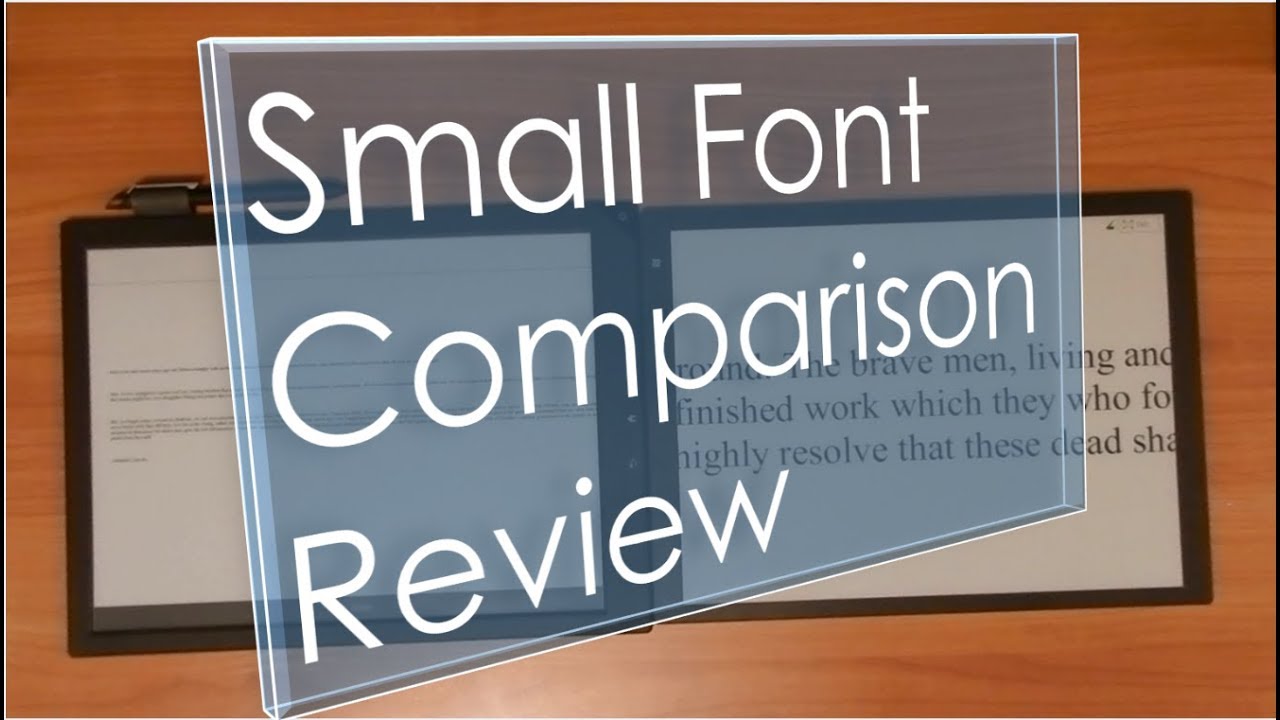 Sony Digital Paper (DPT-S1) vs  DPT-RP1 Small Font Comparison Review