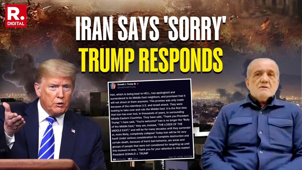 US-Israel Iran War: Iranian President Apologizes For Strikes On Gulf Countries, Trump Fires Back