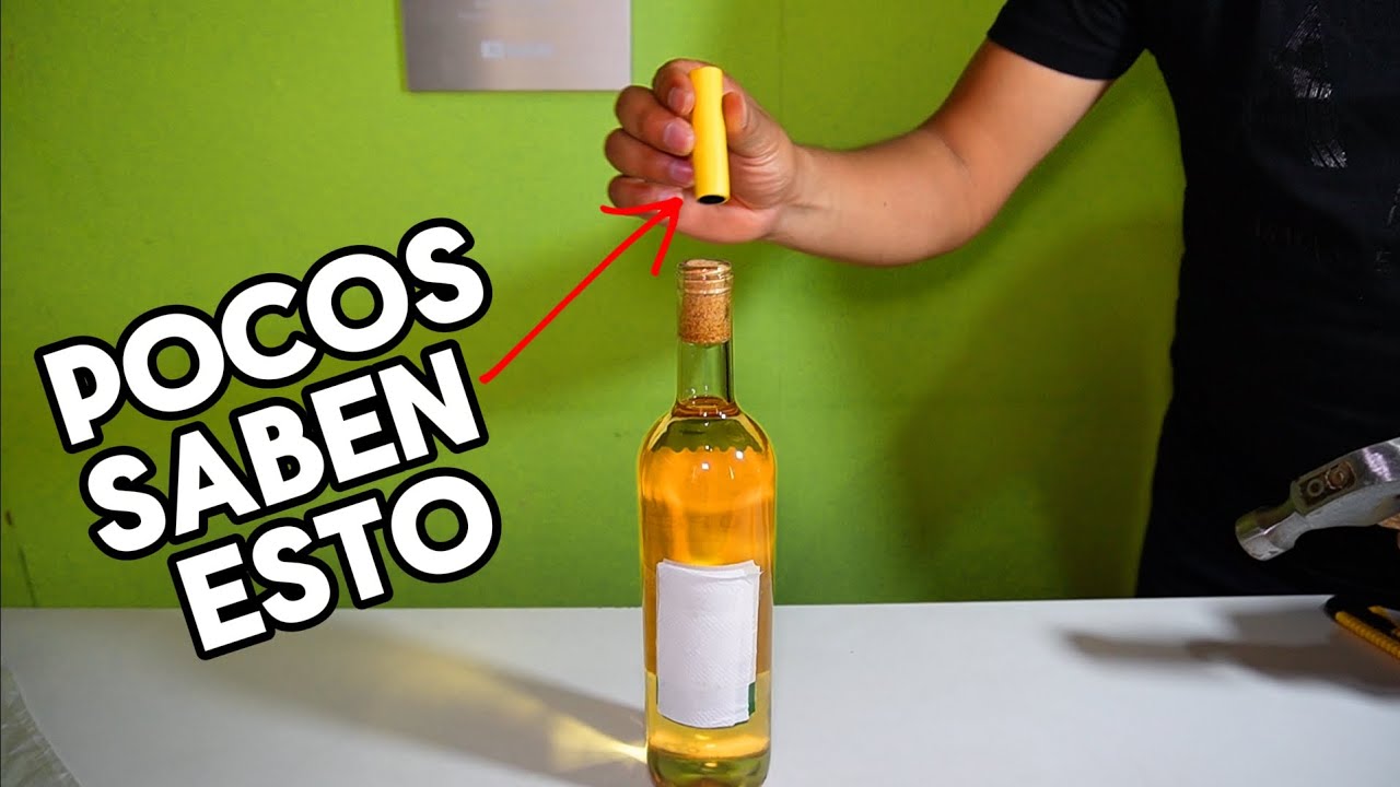 pocos sabe esto😱 como sacar el CORCHO de una BOTELLA.