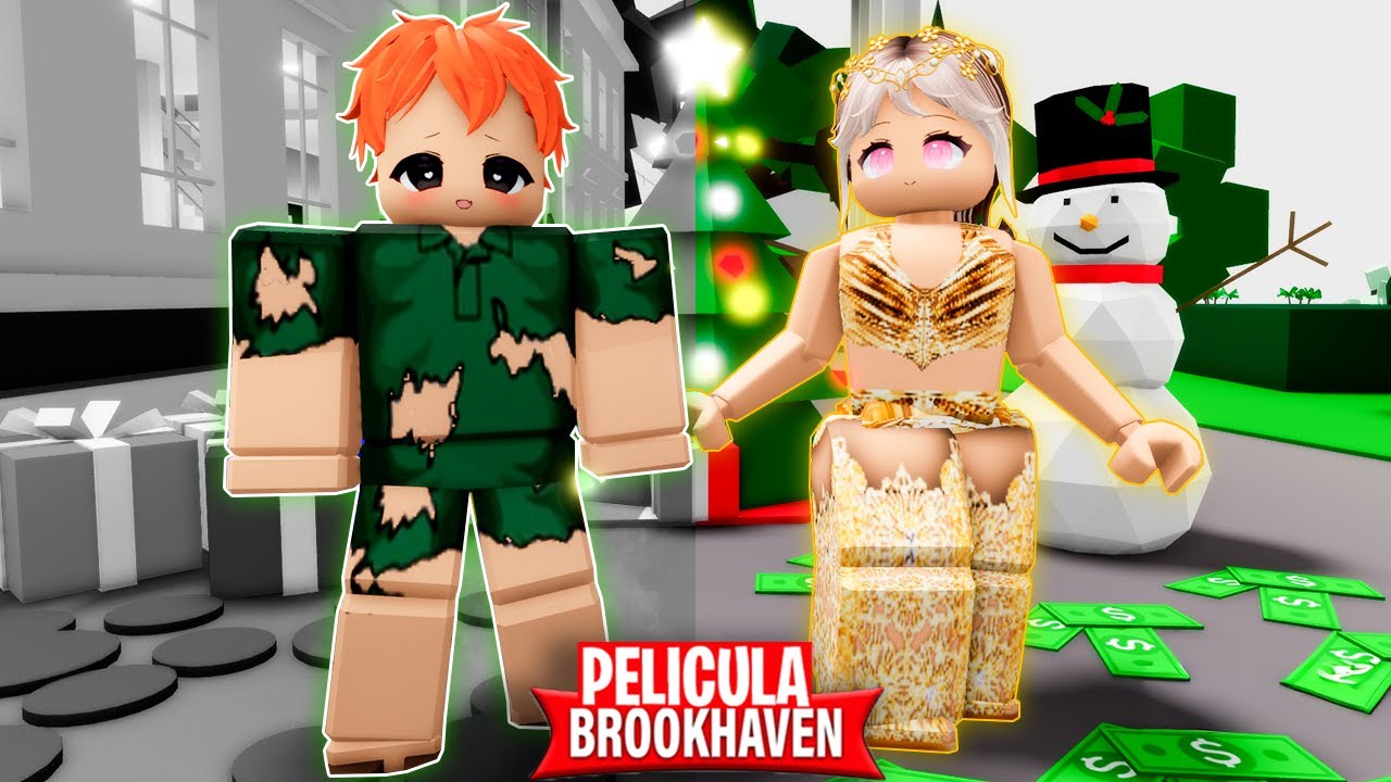 LA NIÑA MILLONARIA Y EL NIÑO POBRE EN NAVIDAD 💸💔 BROOKHAVEN PELICULA 🎄❄️ @Nɪᴅʟy