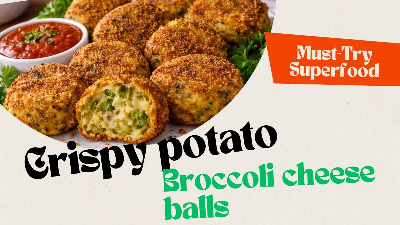 Out side crispy😍inside cheesy/potato broccoli cheese balls🥦🥔