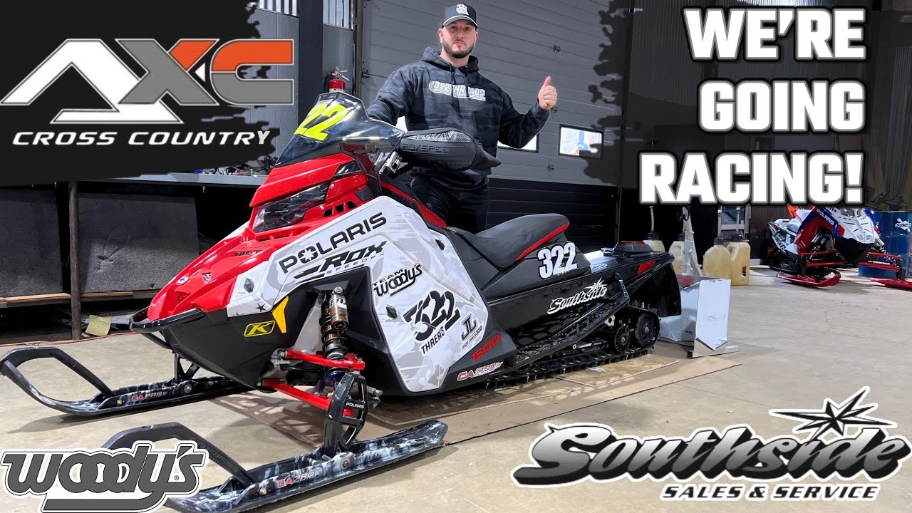 WE'RE GOING CROSS COUNTRY RACING! POLARIS CROSS COUNTRY 600 RACE SLED SET UP FOR ICE RACING!