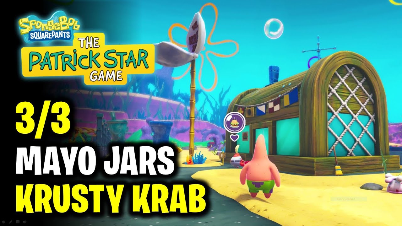 The Krusty Krab Mayo Jars - All 3 Locations | Spongebob Squarepants: The Patrick Star Game