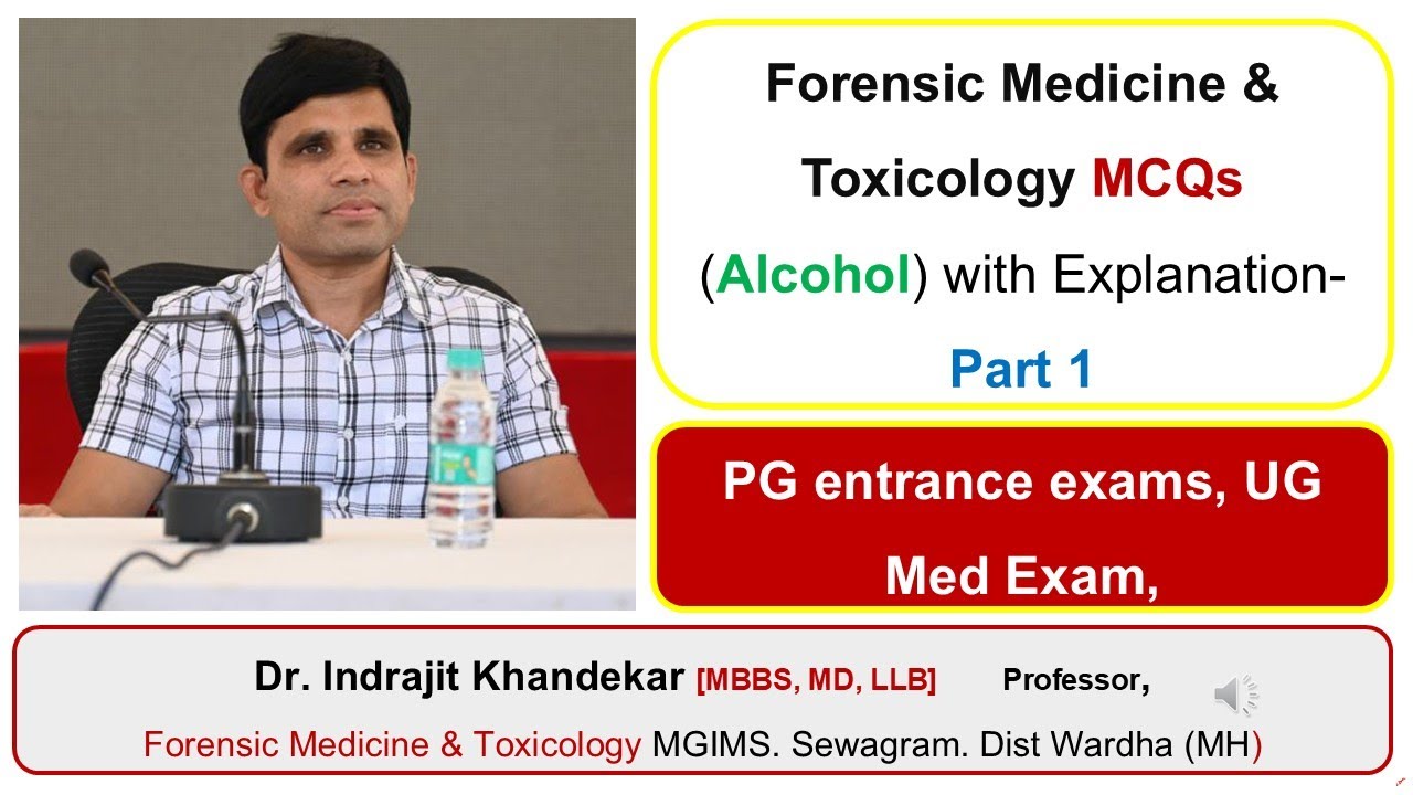 Forensic Medicine | Alcohol (Toxicology)| MCQs | Part-1 | NEET PG | FMGE | NICET | Medical PG Exam