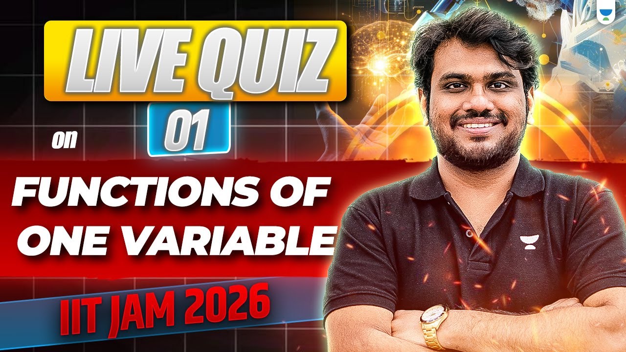 LIVE QUIZ 1 | Functions of One Variable 🧮 | IIT JAM 2026 Maths Preparation