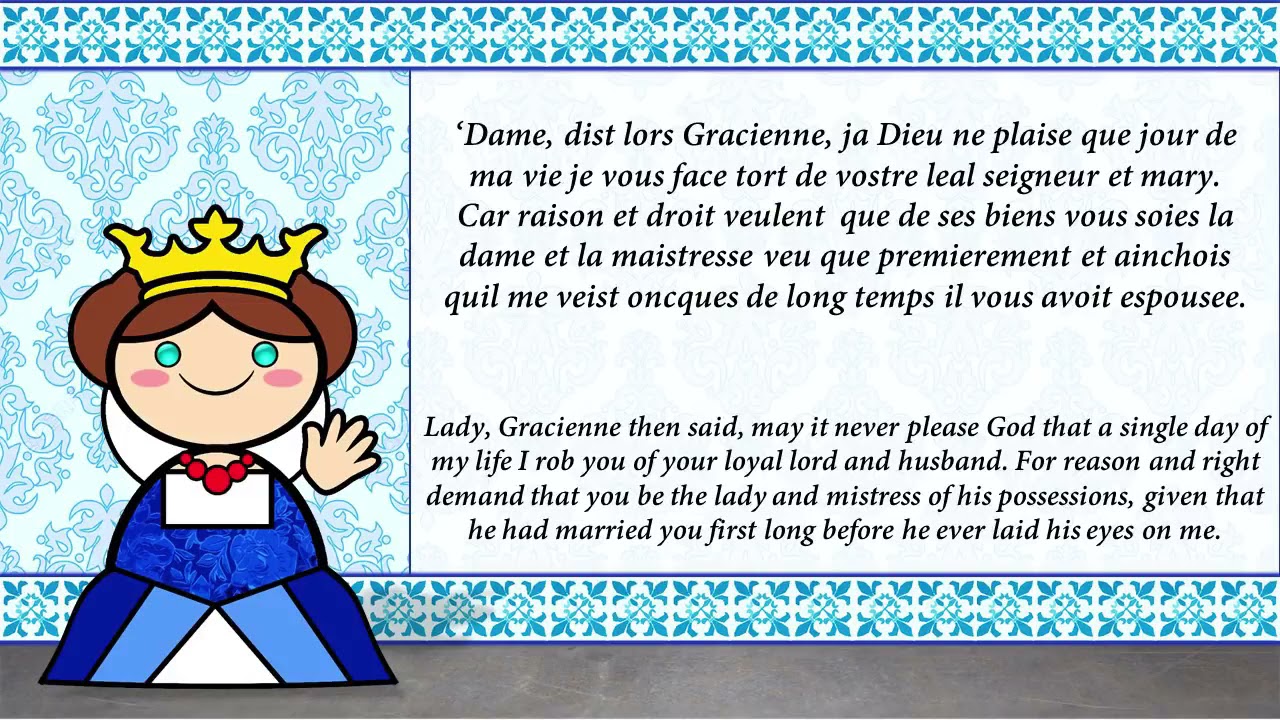 The Sound of the Middle French Language Gillion and his two Wives
