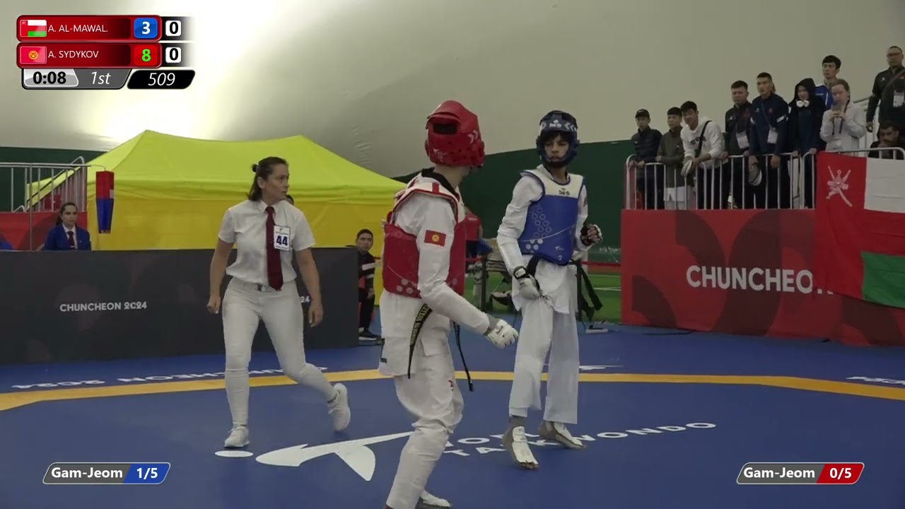 509 Round of 64 Men  51kg OMA A  AL MAWAL  KGZ A  SYDYKOV