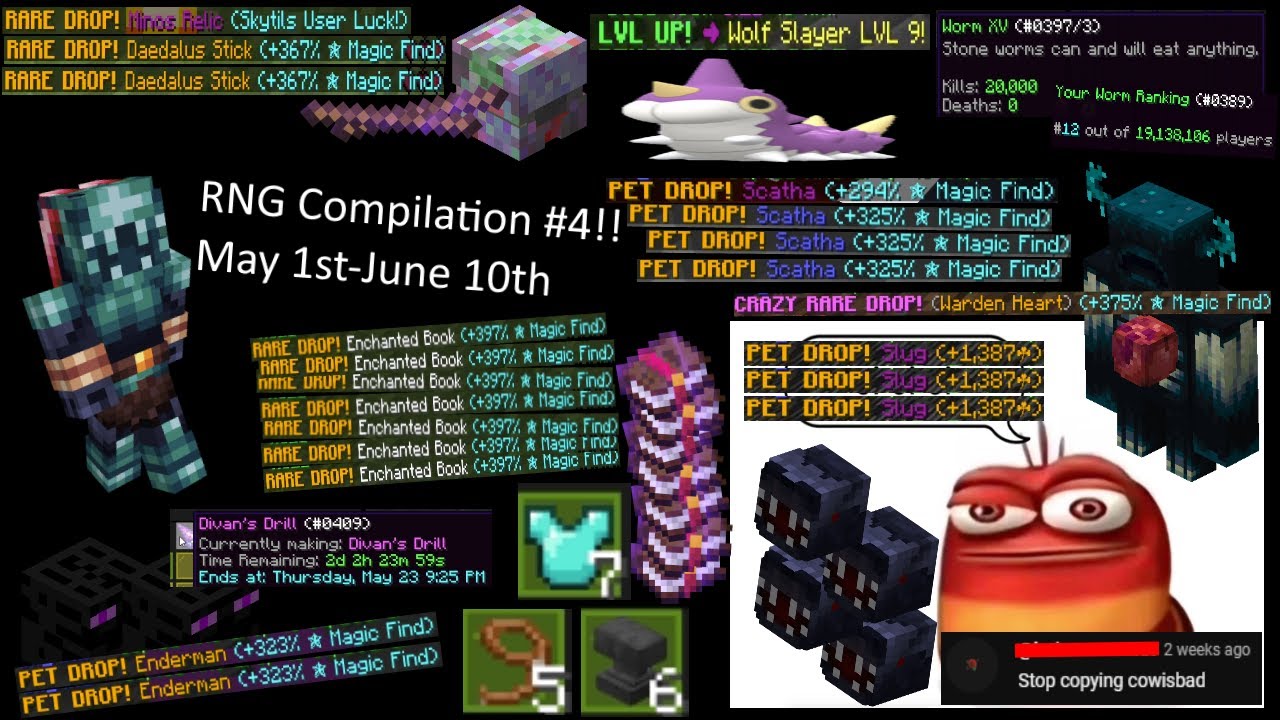SO MANY PETS!! (Hypixel Skyblock RNG Compilation #4)