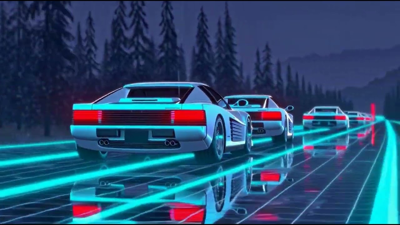 3 Hours Neon Drive Deep Beats | Retro Billionaire Vibes (Rain & Thunder)