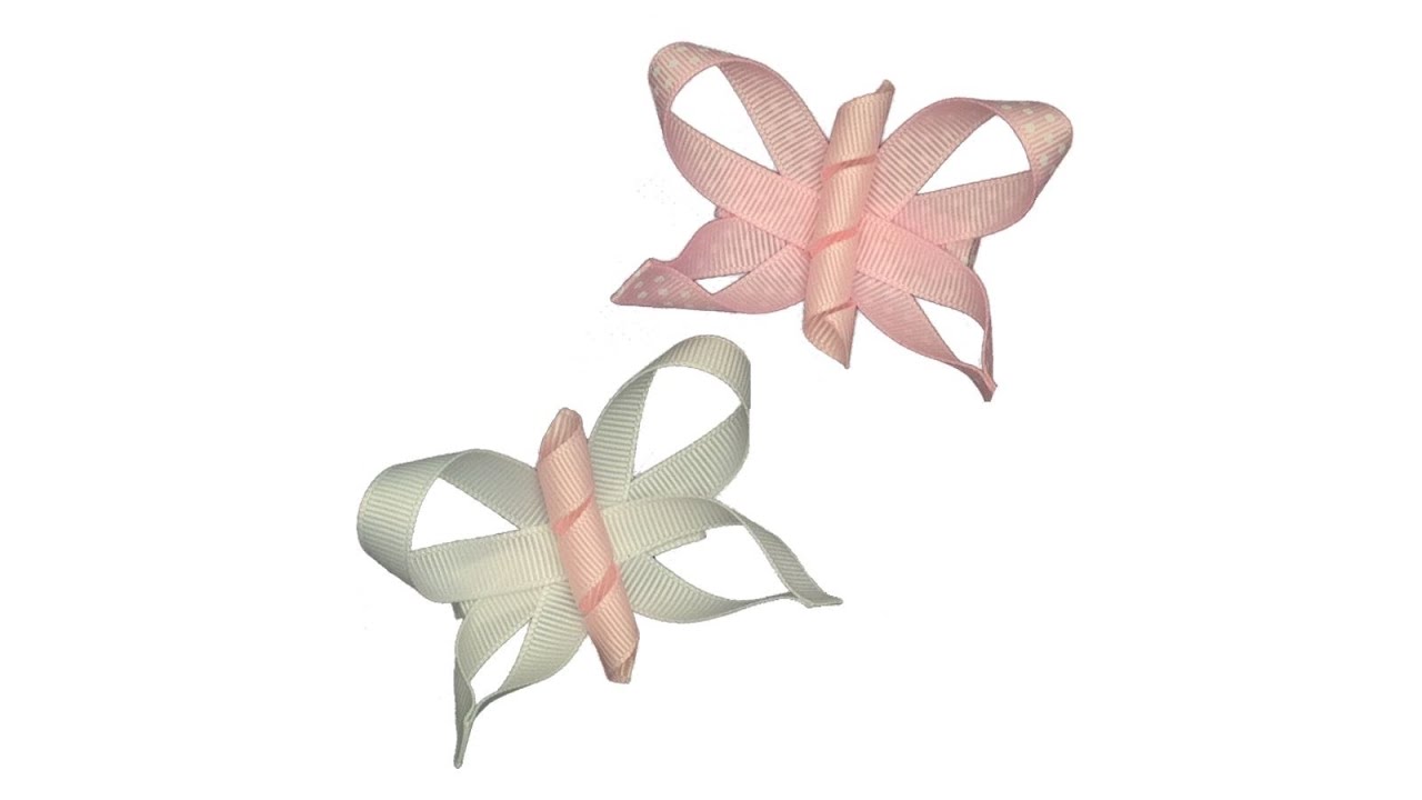 How To Make A Butterfly Ribbon Hair Bow Clip