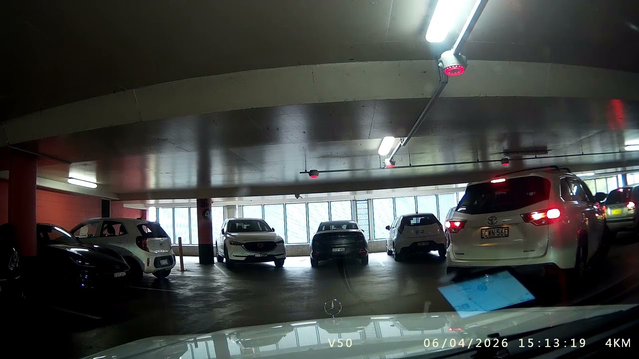 Westfield Parramatta car park drive around on busy Easter day