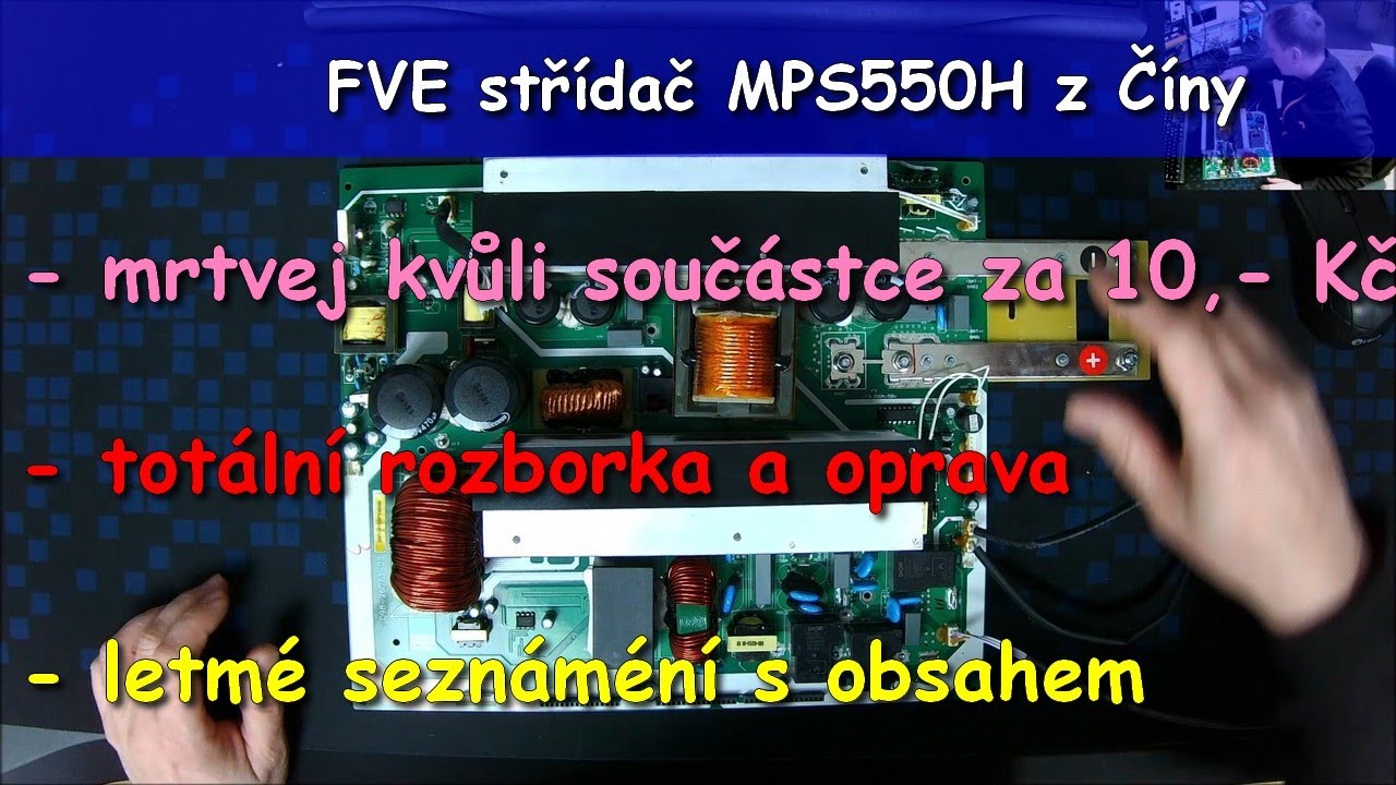 Umřel Vám střídač? Možná za to může věc za 5 korun 😉 | FVE střídač MPS5500H z Číny