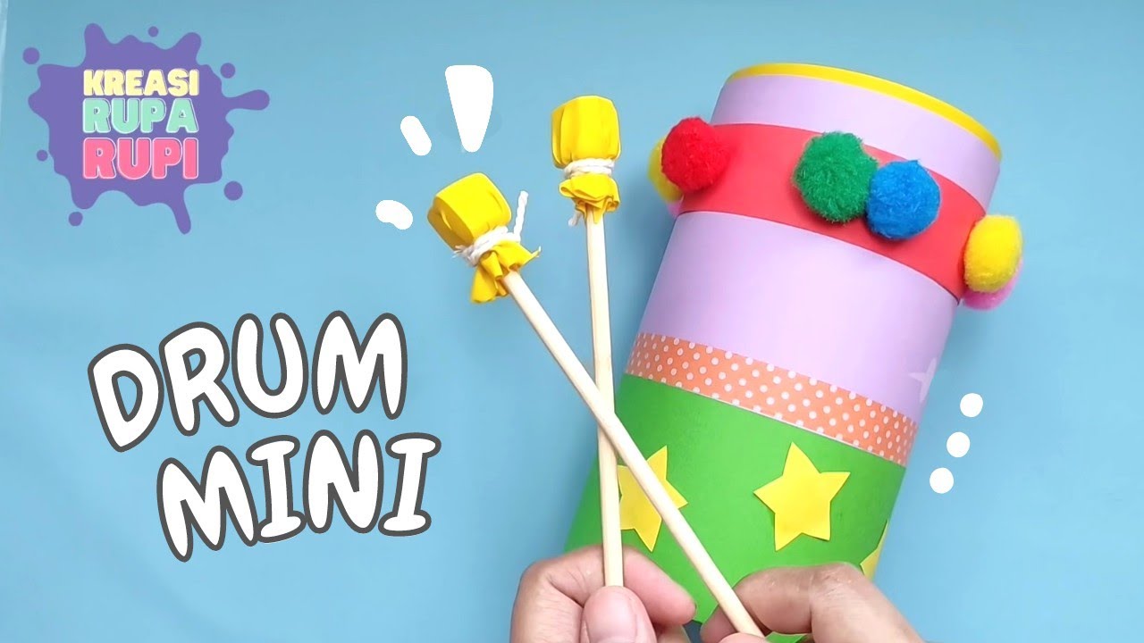 🥁 Membuat Mainan ALAT MUSIK DRUM Untuk Anak Menggunakan Barang Bekas