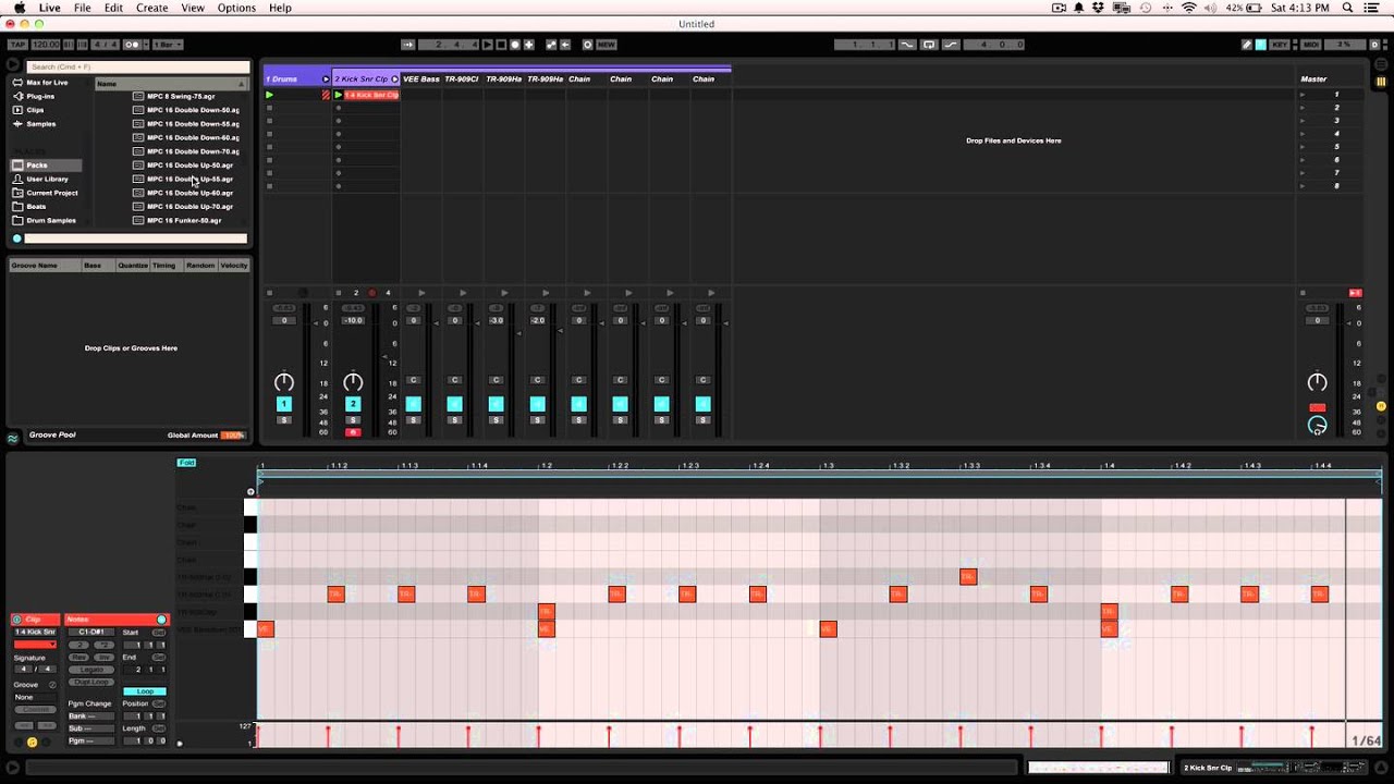 Как: использовать MPC Swing в Ableton Live