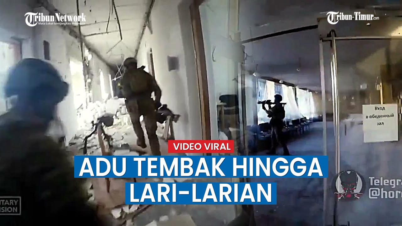 Rekaman Ekslusif! Nasionalis Ukraina Masuki Markas Rusia, Adu Tembak Hingga Lari-larian