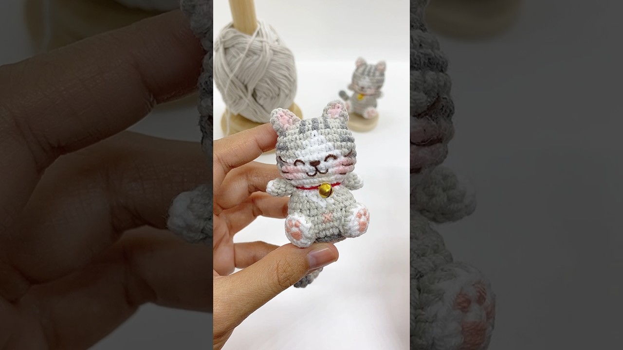 Полосатый кот в полоску ✨🐱 #вязание крючком #амигуруми #вязаныйкот