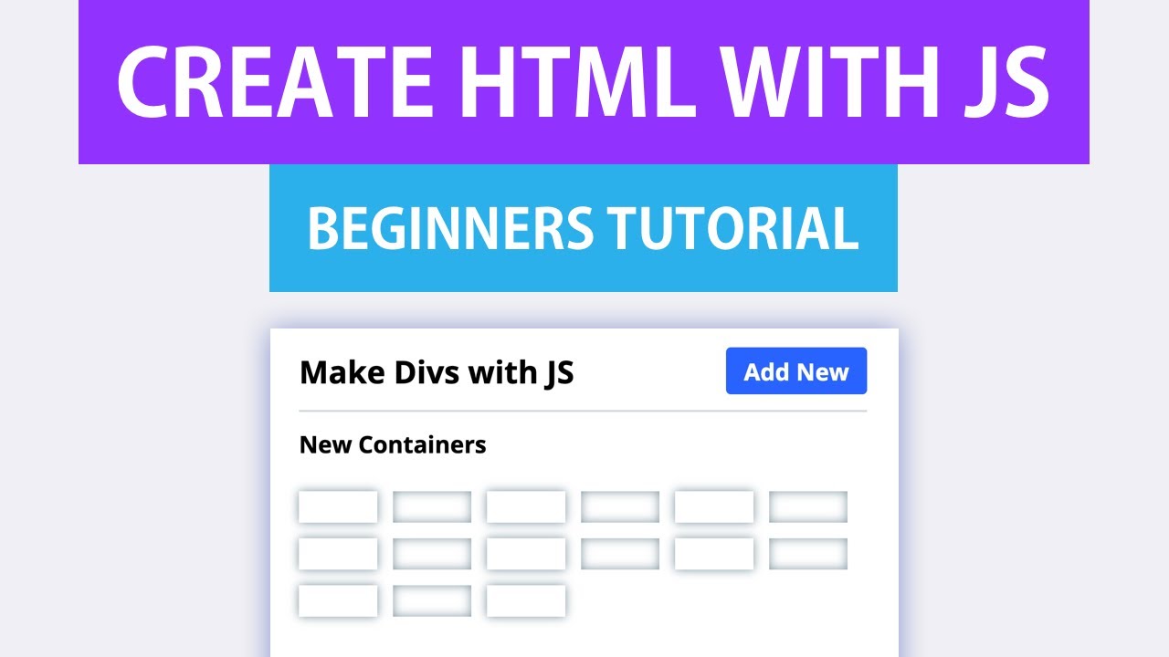 Создать HTML с помощью JS | createElement()