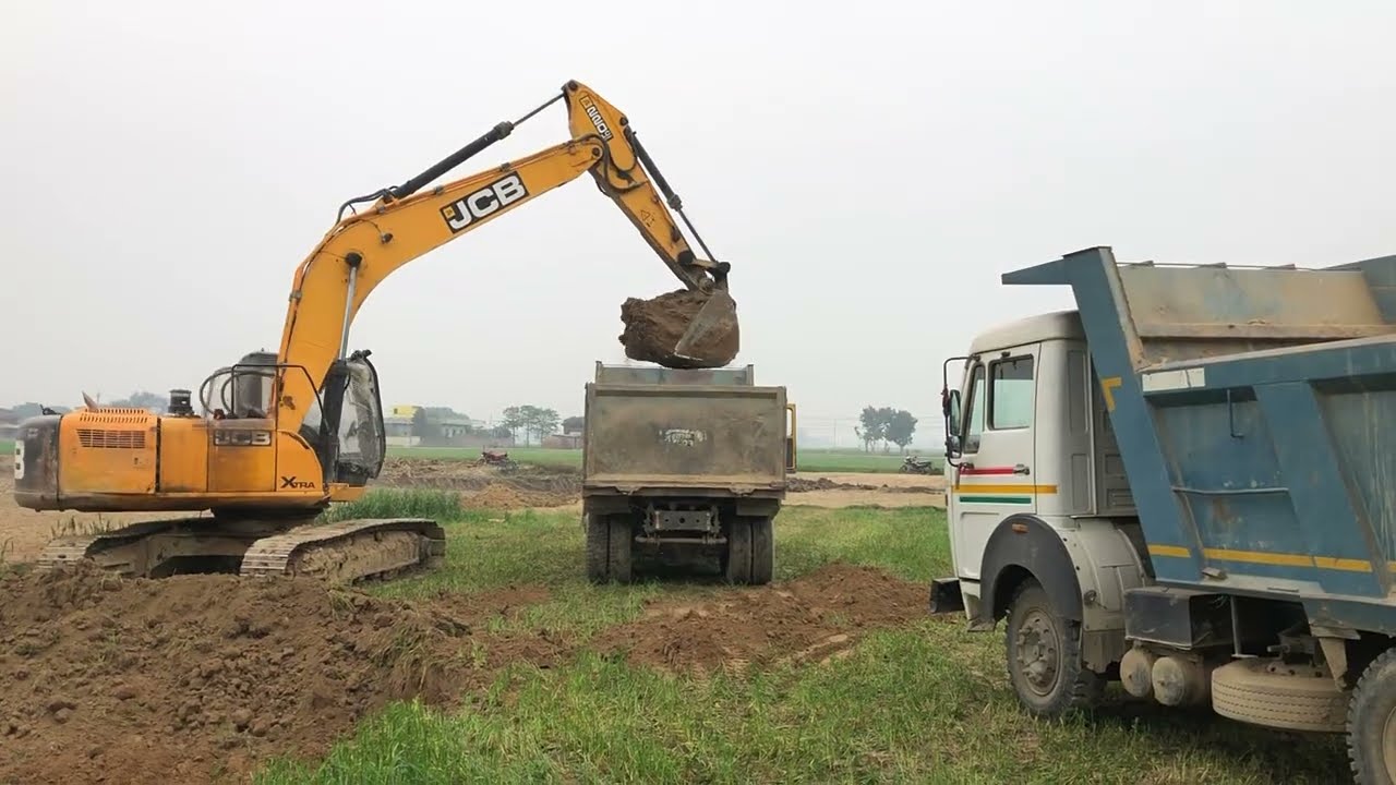 JCB 220 Lc Excavator Loading TATA Truck 5590 Tipper 8889 Tractor | JCB 3dx | Hyundai 210 Hitachi 210