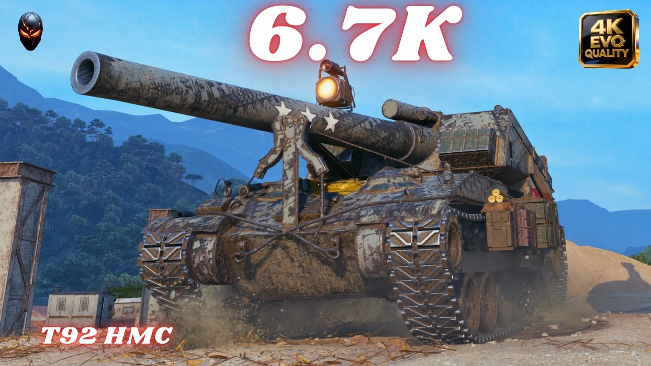 T92 HMC  6.7K Damage 3 Kills Arty World of Tanks #wot