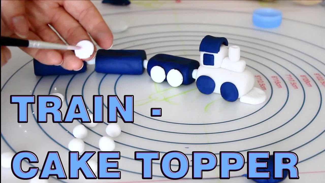 How to make Sugar Paste Fondant Train Cake Topper | HappyFoods