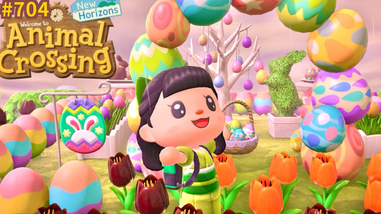 Nouvelle Déco de Pâques 🐣 Fête des oeufs 🏝️ Animal Crossing New Horizons 704 Let's play