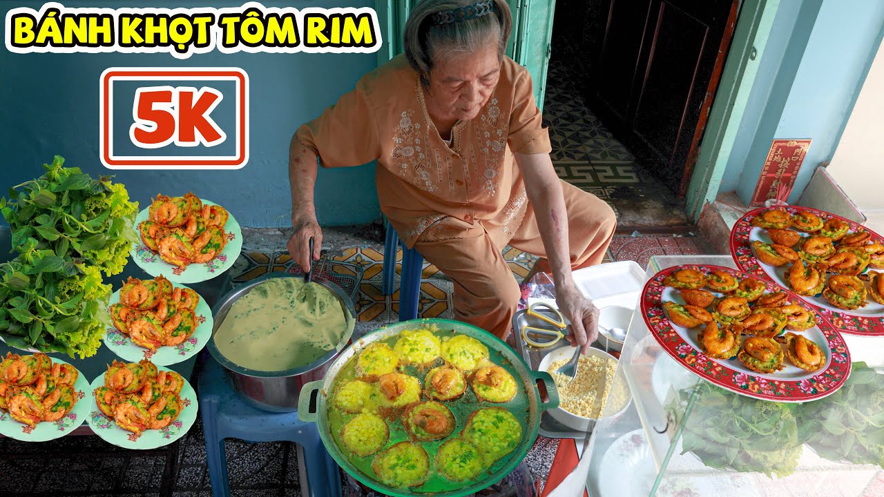 Giòn Rụm Bánh Khọt Tôm Rim Bà Ba Chỉ 5K Lấy Công Làm Lời Ở Tuổi 80