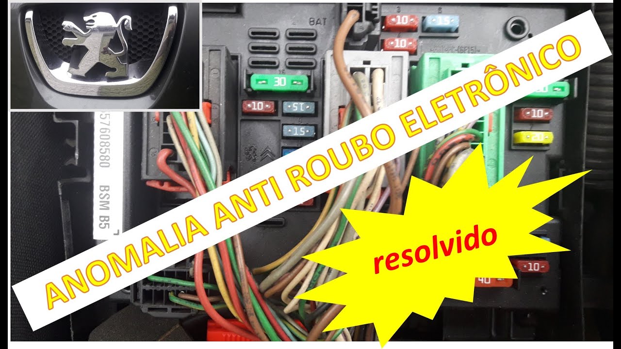 Anomalia Anti Roubo Eletrônico Peugeot 207 Passion