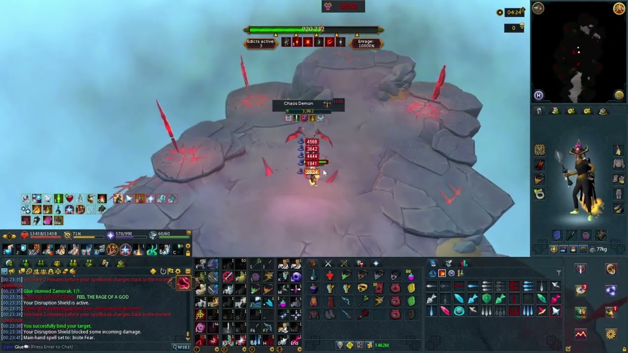 10,000% Zamorak Solo No Food