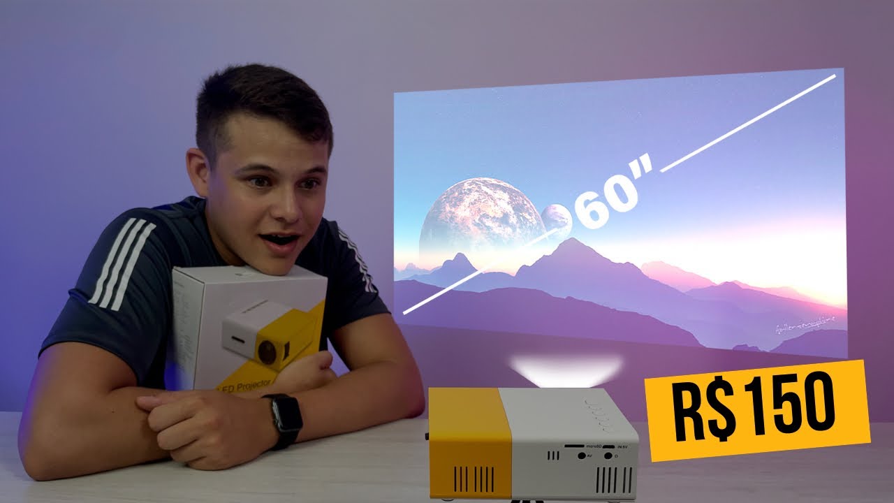 Importei o Mini Projetor MAIS BARATO DO MUNDO - Unboxing e impressões