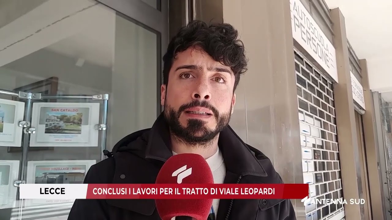 24 FEBBRAIO 2026   LECCE   CONCLUSI I LAVORI PER IL TRATTO DI VIALE LEOPARDI