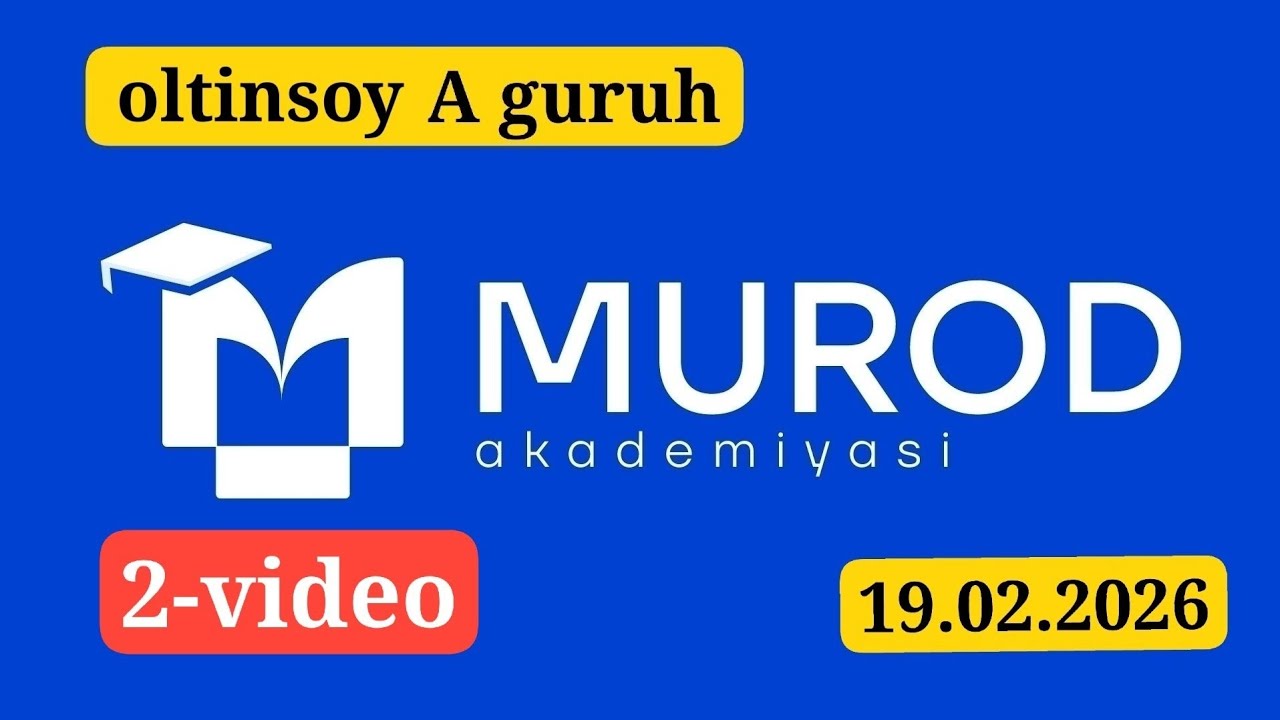 OLTINSOY A GURUH. YOSH IQTIDOR EGALARI 2-QISM 14-MAVZU. 19.02.2026