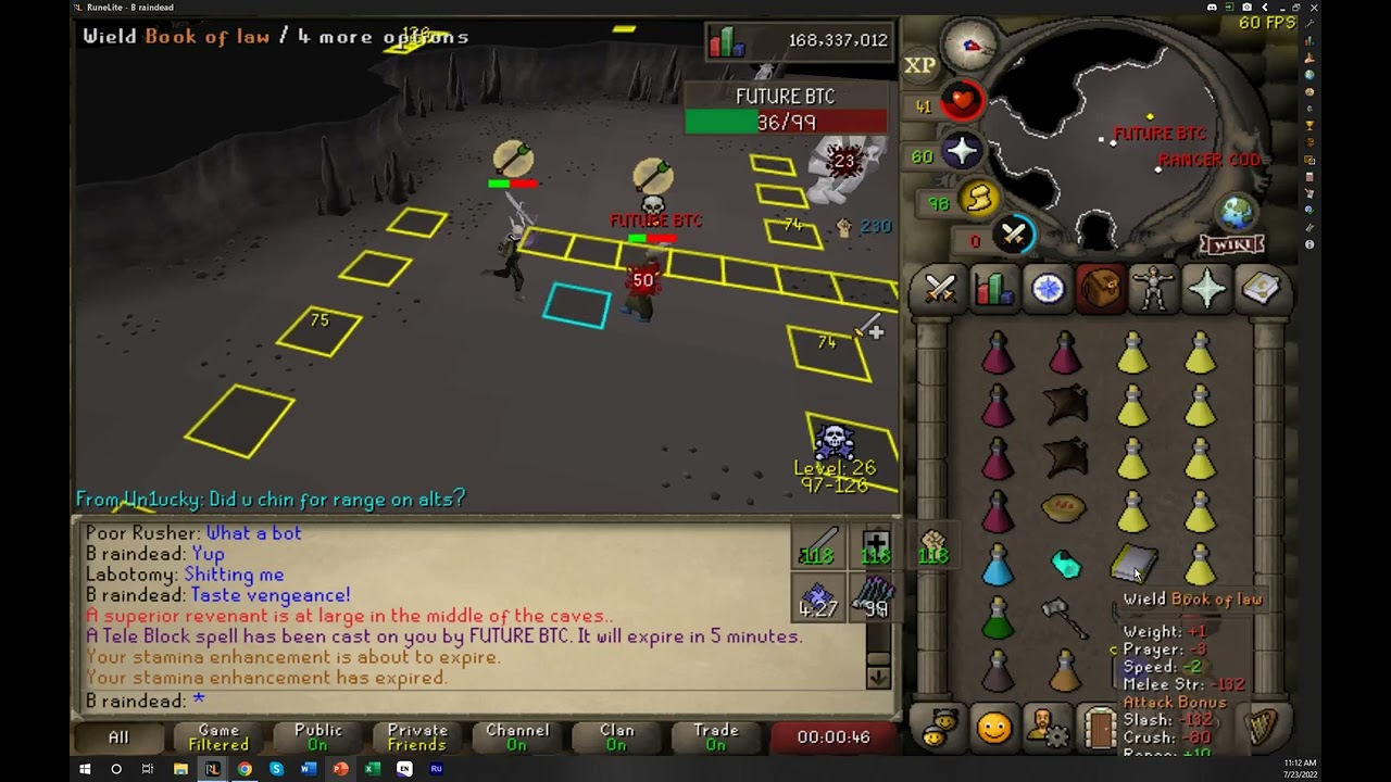 Anti pk for 18m and he lost infernal cape (OSRS) (Rev Caves)