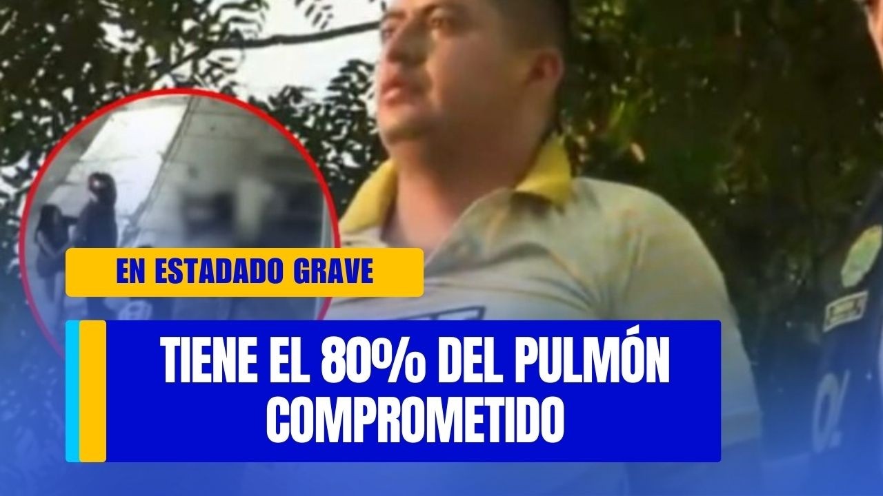 Sujeto baleado por policía que peleaba con su pareja tiene el 80% de su pulmón comprometido