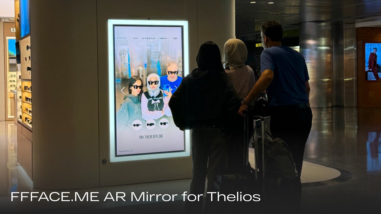 FFFACE.ME x Th&egrave;lios | Permanent AR Mirror at Doha Airport