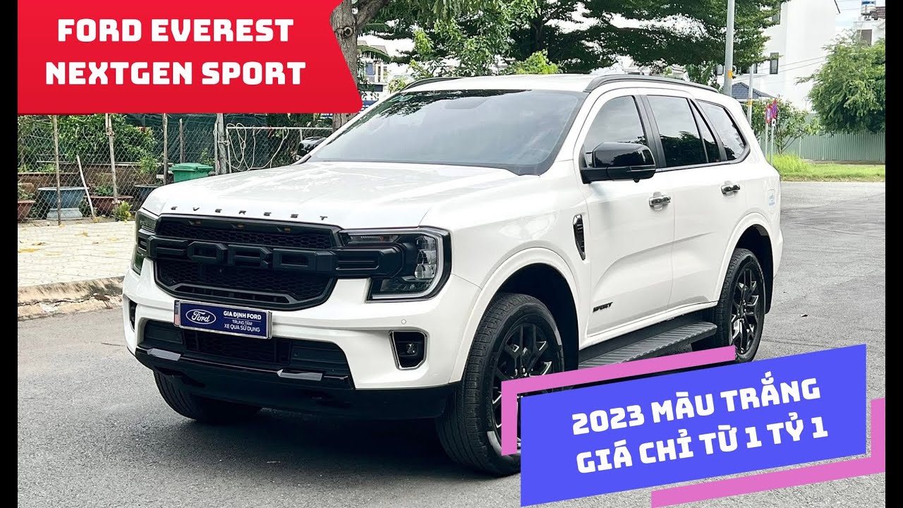 Ford Everest NextGen Sport 2023 – Trắng, Odo 21.000 km, Hỗ Trợ Xuất Hóa Đơn 80% | Hợp Trần Ford
