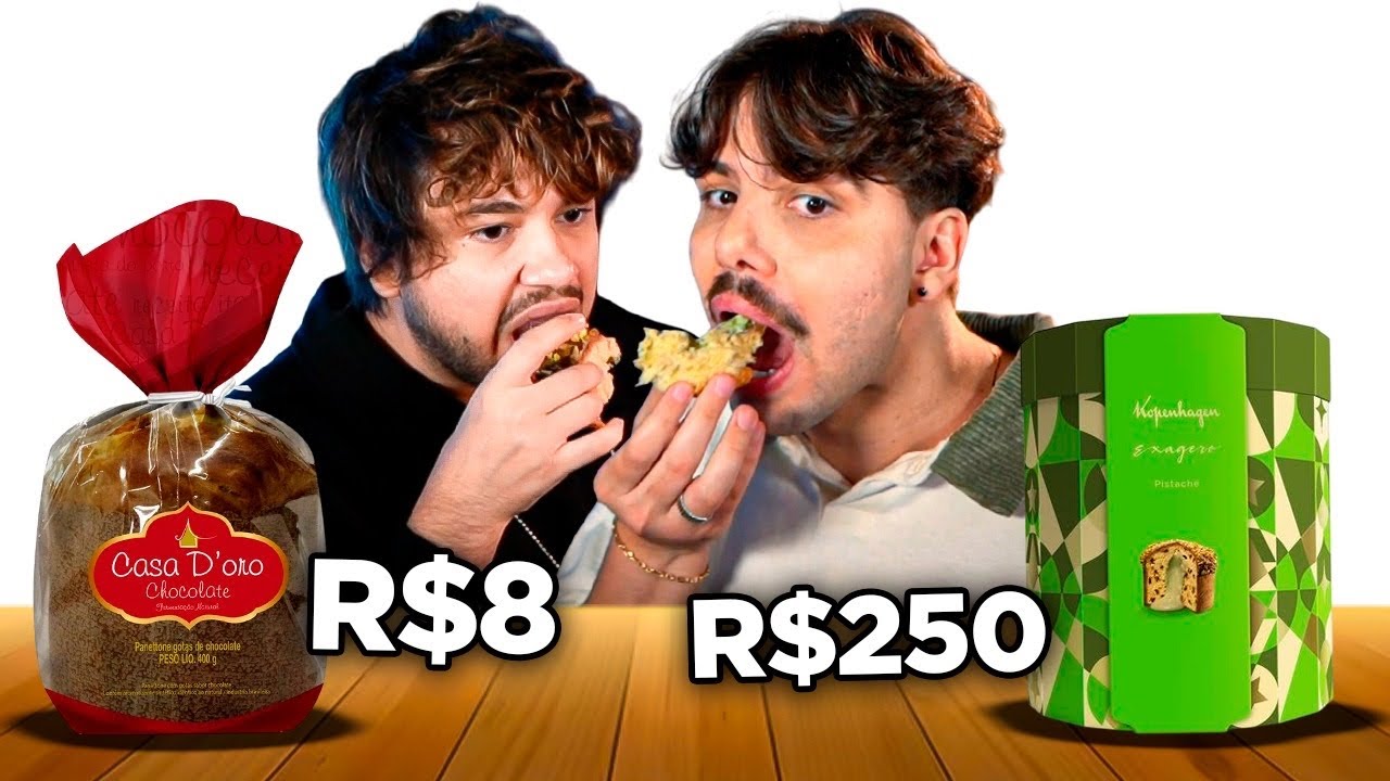 Chamei o Brino pra provar chocotones mais BARATOS aos mais CAROS