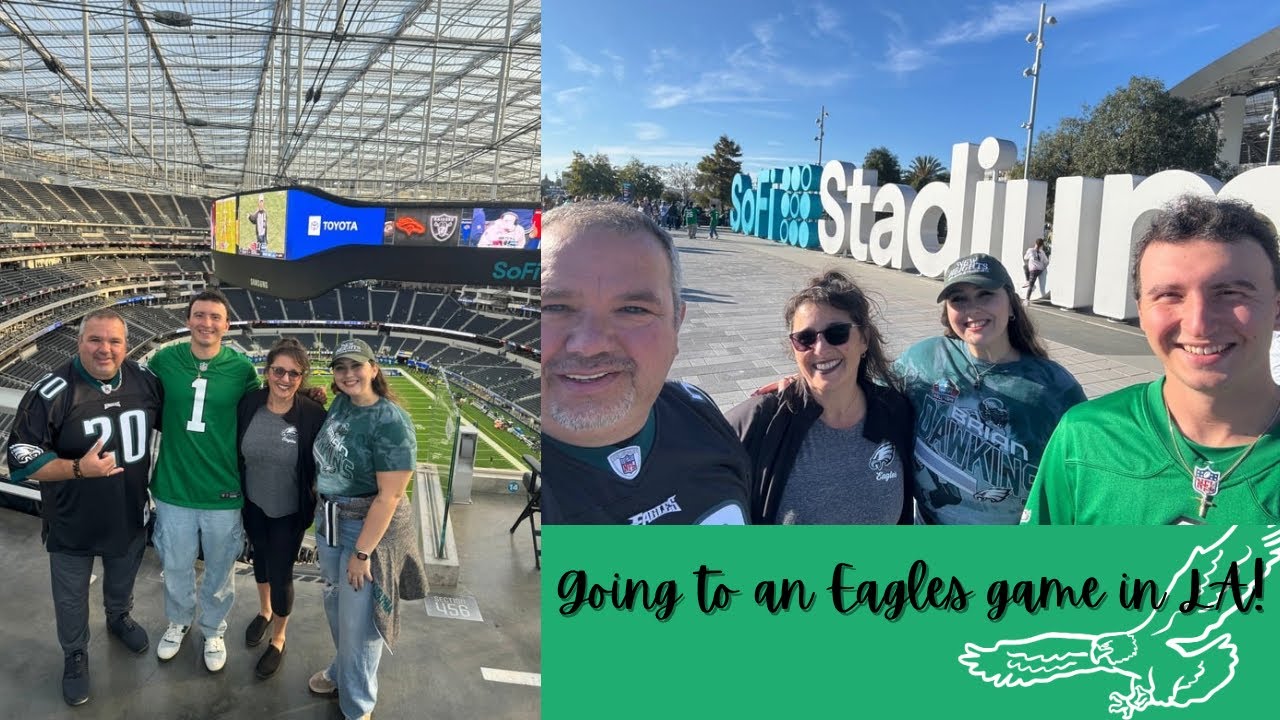We flew FIVE HOURS for an Eagles game!