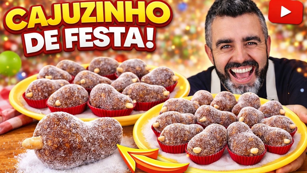 CAJUZINHO DE FESTA - N&Atilde;O VAI AO FOGO - F&Aacute;CIL - R&Aacute;PIDO - DELICIOSO - RENDE MUITO - Receitas de Pai