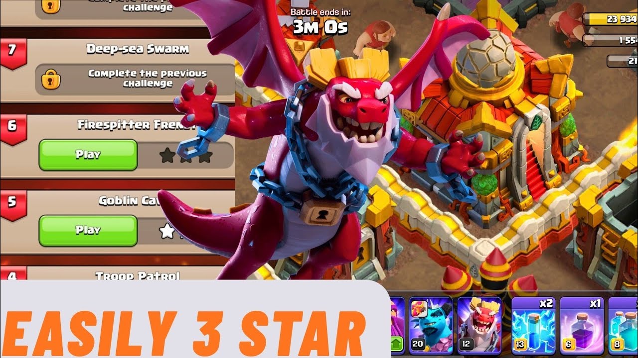Easily 3 Star Dragon Escape Challenges 5(Clash of Clans)#coc #clashofclans 