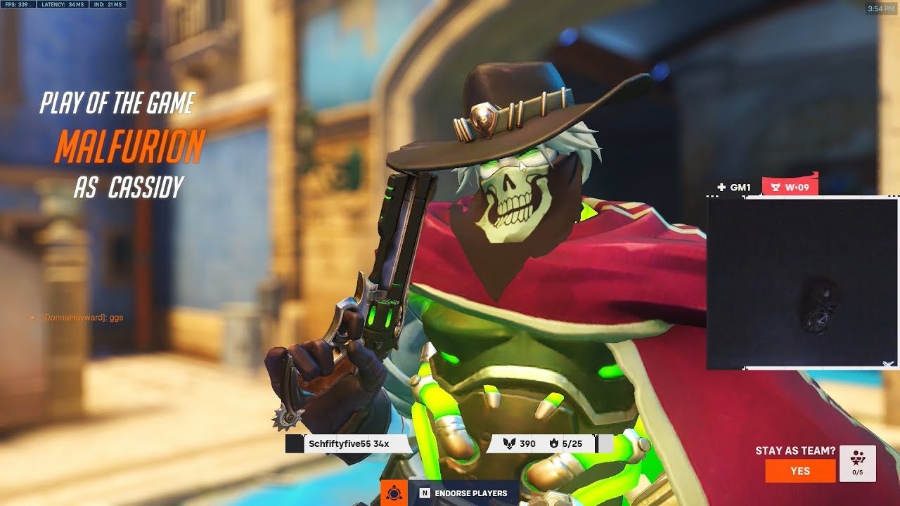 POTG! TOP 500 CASSIDY! GALE CASSIDY OVERWATCH 2 SEASON 5 GAMEPLAY