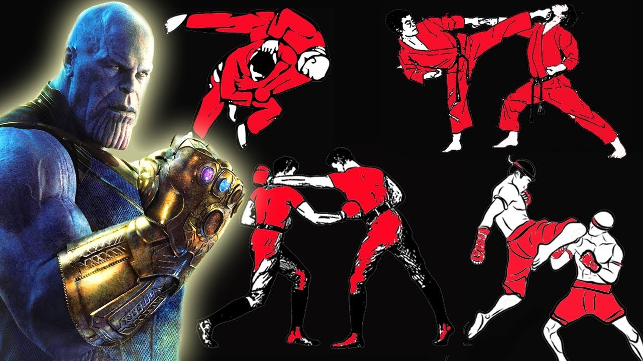 How many fighting styles does Thanos know in Avengers: Endgame?