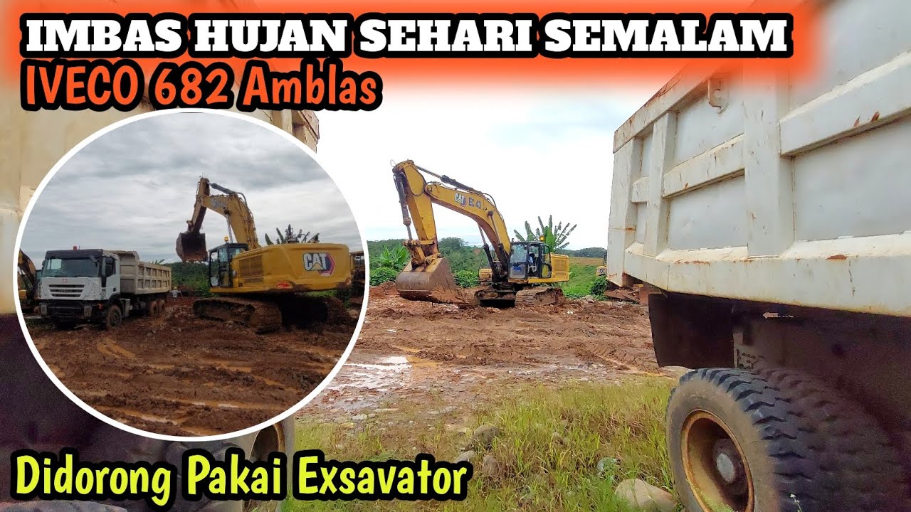 VLOG IMBAS HUJAN SEHARI SEMALAM IVECO 682 AMBLAS 