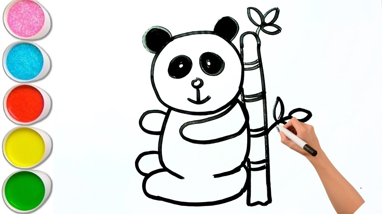 How to Draw a Cute Panda 🐼 | Panda Drawing Step by Step | Kids Easy Drawing