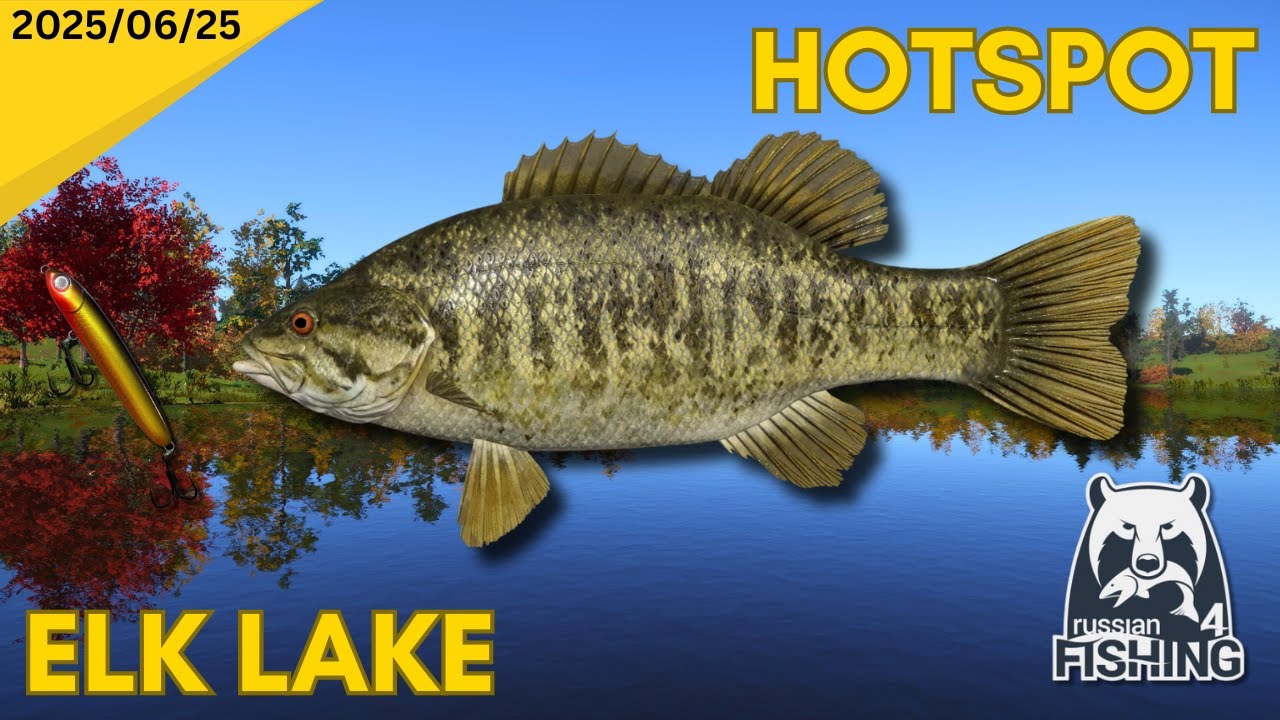 Elk Lake Bass Hotspot - Russian Fishing 4