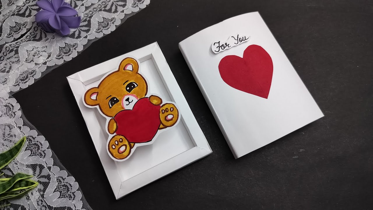 Hug Day Craft | Valentine's Day Craft | Cute Teddy Pop-up Card for Special Person 