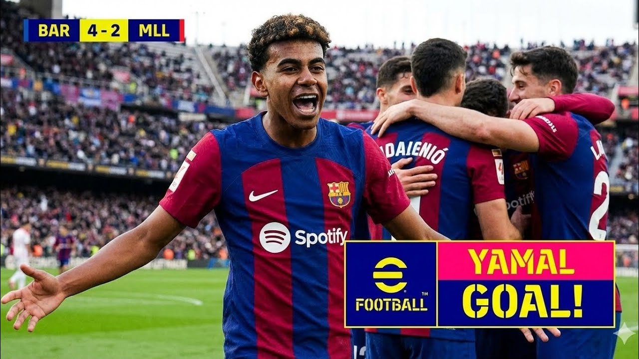 LAMINE YAMAL MASTERCLASS! 💎 Barca 4-2 Mallorca Highlights | eFootball 2026 Gameplay