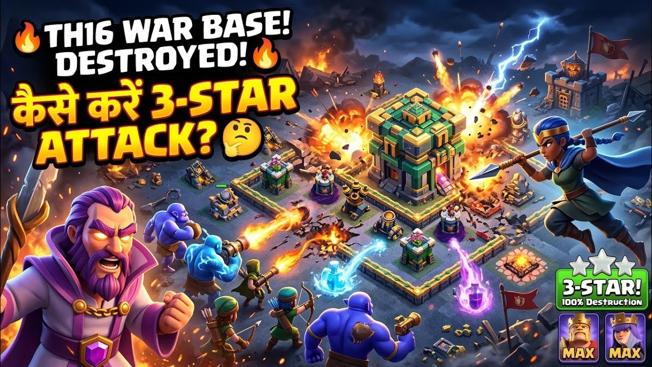 Unbeatable Town Hall 16 War Base? 😱 Live Epic War Attacks! | CoC